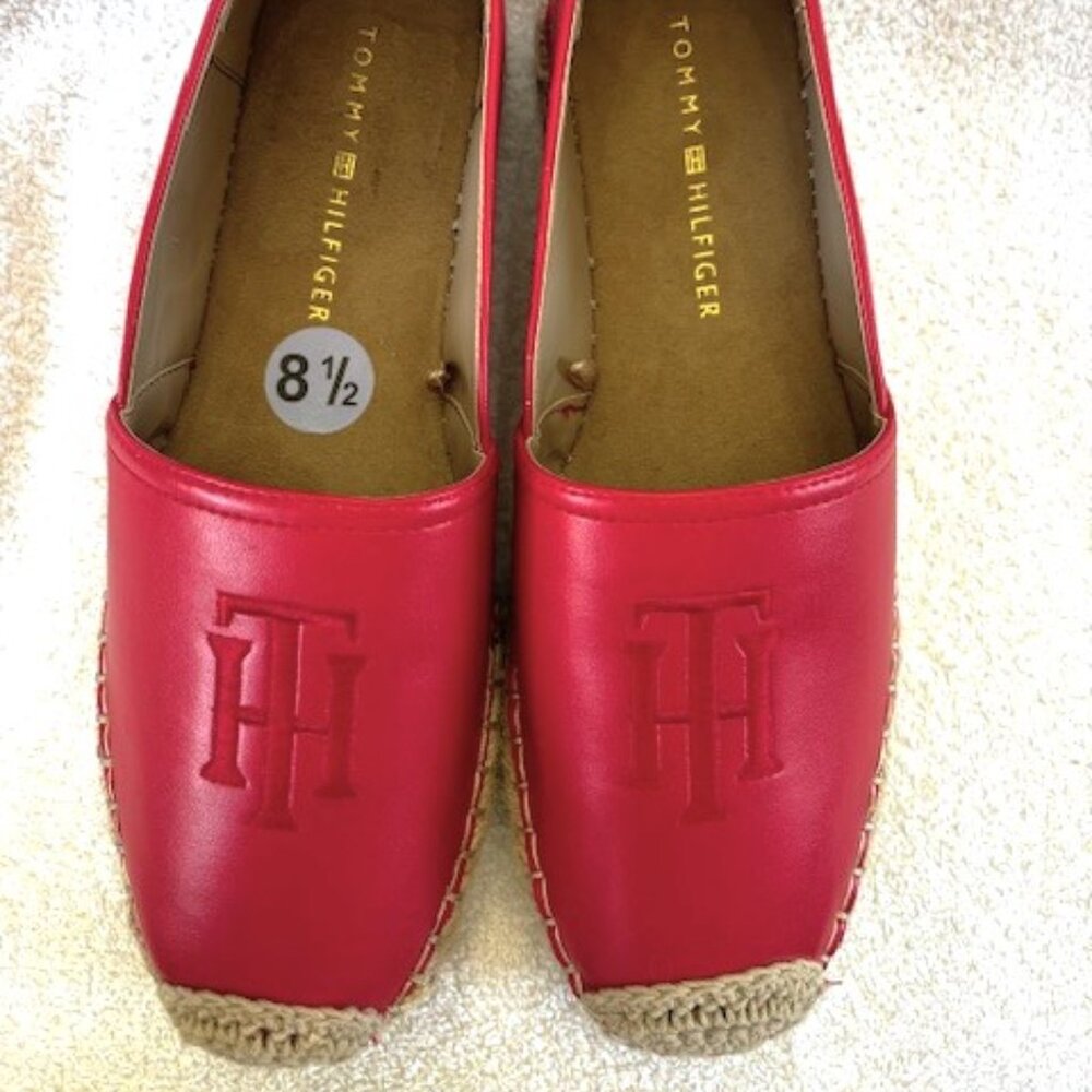 Tommy Hilfiger Red Espadrille Flats